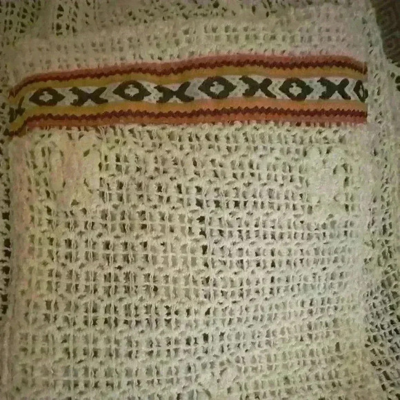 Muche Muchette Boho Crocheted Dress Or Swim Cover-Up One Size Cream EUC! - Picture 10 of 13